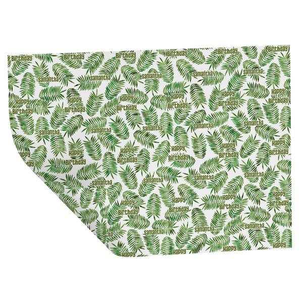 Tropical Leaves Wrapping Paper Sheet - Double Sided - Folded