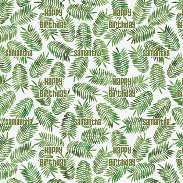 Tropical Leaves Wrapping Paper Square