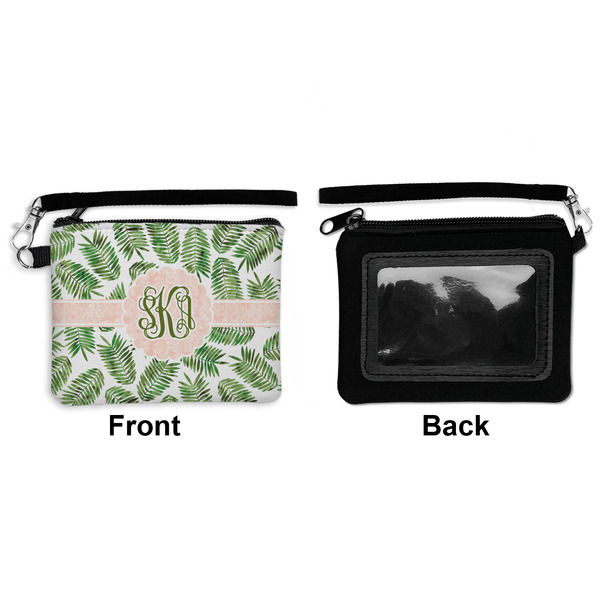 Tropical Leaves Wristlet ID Cases - Front & Back