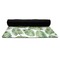 Tropical Leaves Yoga Mat Rolled up Black Rubber Backing