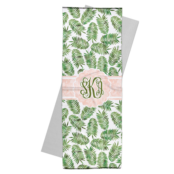 Custom Tropical Leaves Yoga Mat Towel (Personalized)