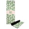 Tropical Leaves Yoga Mat with Black Rubber Back Full Print View