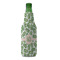 Tropical Leaves Zipper Bottle Cooler - FRONT (bottle)