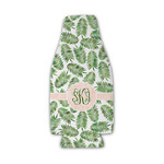 Tropical Leaves Zipper Bottle Cooler (Personalized)