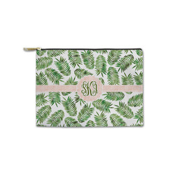 Tropical Leaves Zipper Pouch - Small - 8.5"x6" (Personalized)