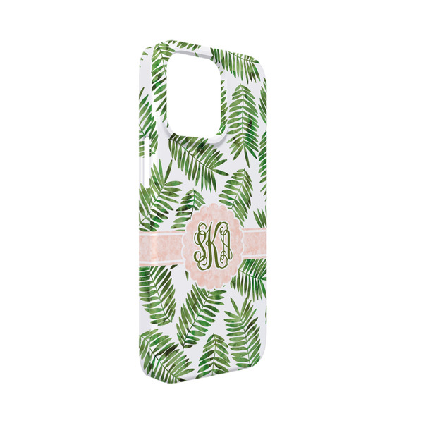 Custom Tropical Leaves iPhone Case - Plastic - iPhone 13 Mini (Personalized)