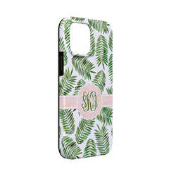Tropical Leaves iPhone Case - Rubber Lined - iPhone 13 Mini (Personalized)