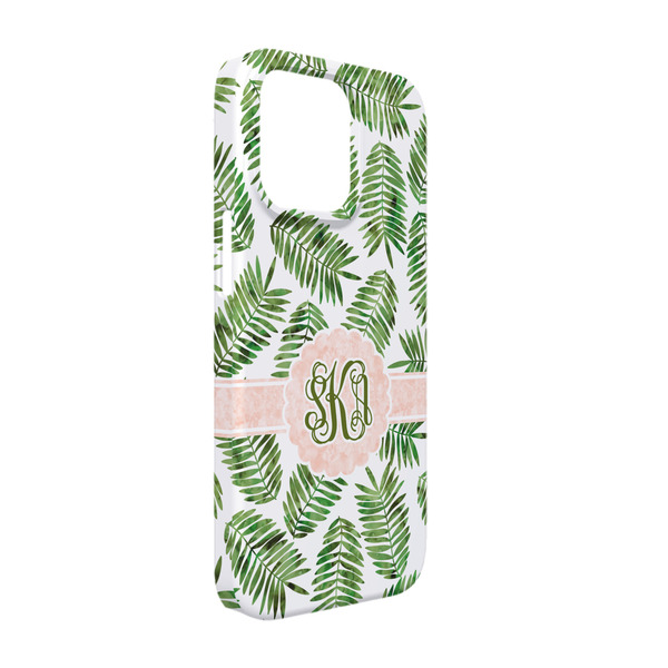 Custom Tropical Leaves iPhone Case - Plastic - iPhone 13 Pro (Personalized)