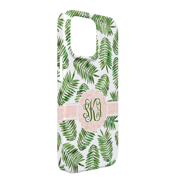 Custom Tropical Leaves iPhone Case - Plastic - iPhone 13 Pro Max (Personalized)