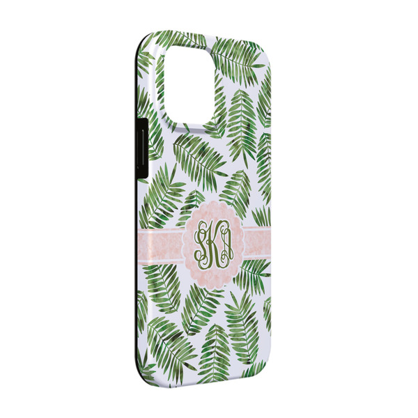 Custom Tropical Leaves iPhone Case - Rubber Lined - iPhone 13 (Personalized)