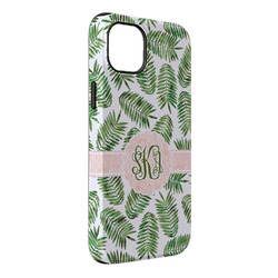 Tropical Leaves iPhone Case - Rubber Lined - iPhone 14 Plus (Personalized)