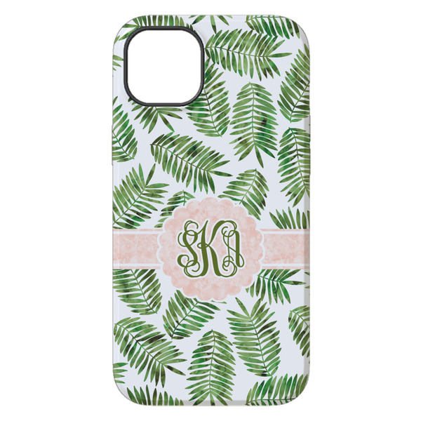 Tropical Leaves iPhone 14 Plus Tough Case - Back