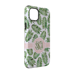 Tropical Leaves iPhone Case - Rubber Lined - iPhone 14 Pro (Personalized)