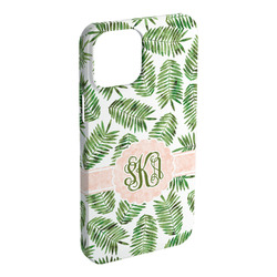 Tropical Leaves iPhone Case - Plastic - iPhone 15 Pro Max (Personalized)