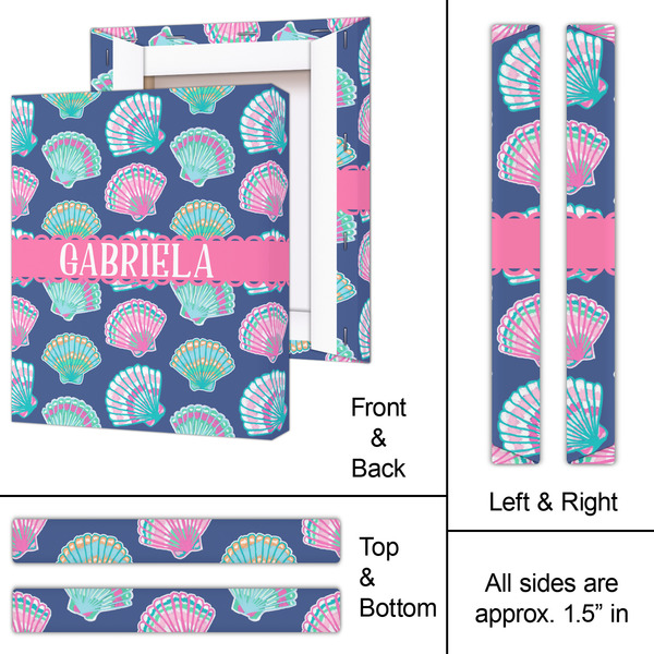 Preppy Sea Shells 11x14 - Canvas Print - Approval