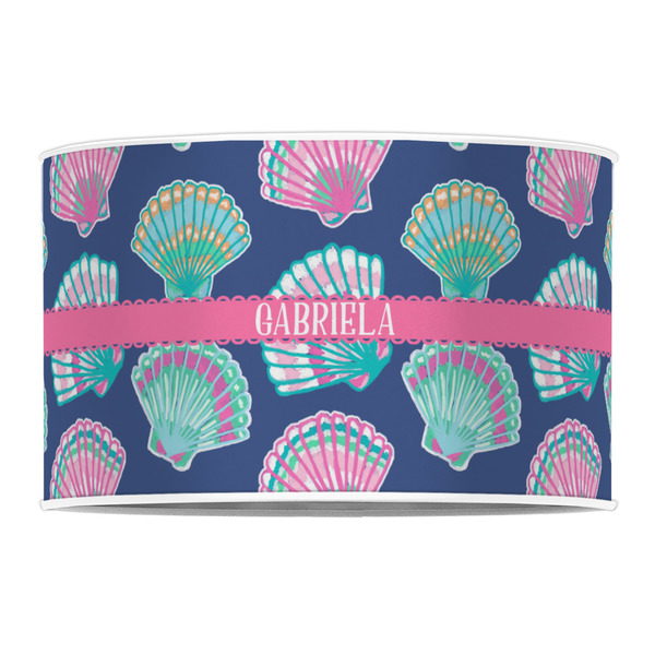 Preppy Sea Shells 12" Drum Lampshade - FRONT (Poly Film)
