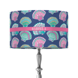Preppy Sea Shells 12" Drum Lamp Shade - Fabric (Personalized)