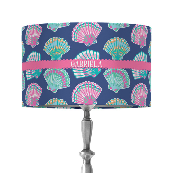 Custom Preppy Sea Shells 12" Drum Lamp Shade - Fabric (Personalized)
