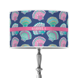 Preppy Sea Shells 12" Drum Lamp Shade - Poly-film (Personalized)