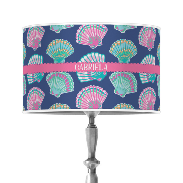 Custom Preppy Sea Shells 12" Drum Lamp Shade - Poly-film (Personalized)