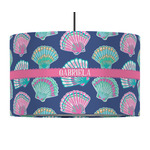Preppy Sea Shells 12" Drum Pendant Lamp - Fabric (Personalized)