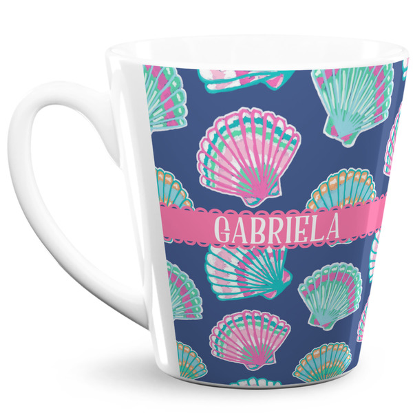 Custom Preppy Sea Shells 12 Oz Latte Mug (Personalized)