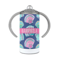 Preppy Sea Shells 12 oz Stainless Steel Sippy Cup (Personalized)