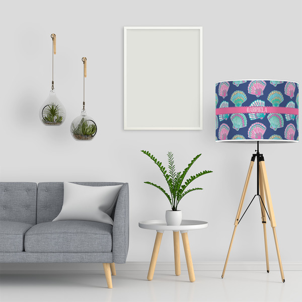 Preppy Sea Shells 16" Drum Lampshade - LIFESTYLE