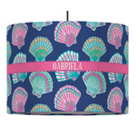 Preppy Sea Shells 16" Drum Pendant Lamp - Fabric (Personalized)