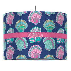 Preppy Sea Shells Drum Pendant Lamp (Personalized)