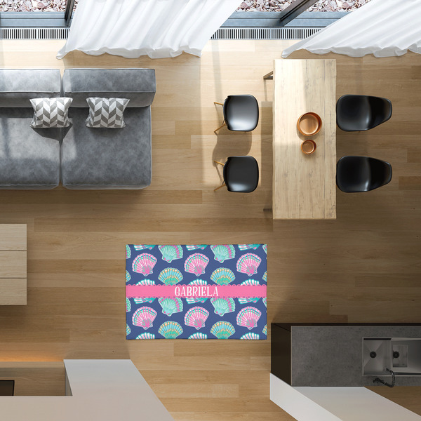 Preppy Sea Shells 2'x3' Indoor Area Rugs - IN CONTEXT