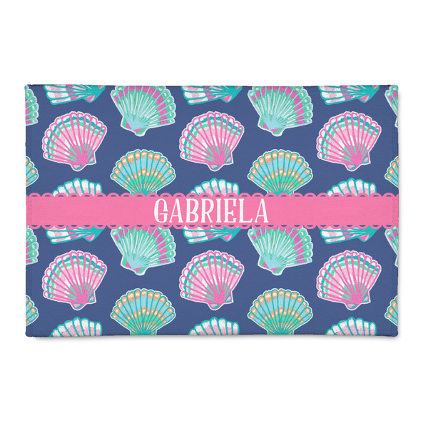 Custom Preppy Sea Shells Patio Rug (Personalized)