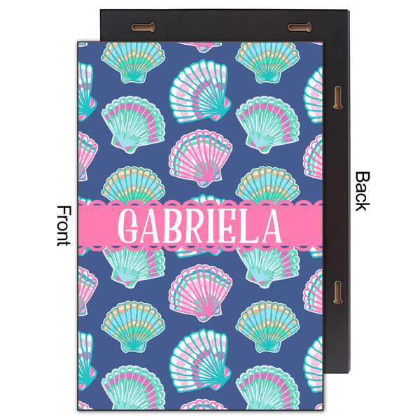 Preppy Sea Shells 20x30 Wood Print - Front & Back View