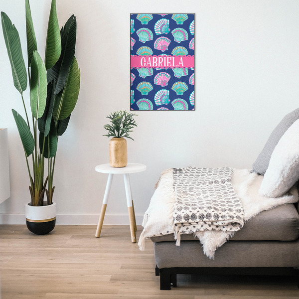 Preppy Sea Shells 20x30 Wood Print - In Context