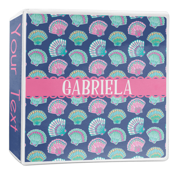 Custom Preppy Sea Shells 3-Ring Binder - 2 inch (Personalized)
