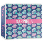 Preppy Sea Shells 3-Ring Binder - 3 inch (Personalized)