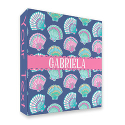 Preppy Sea Shells 3 Ring Binder - Full Wrap (Personalized)