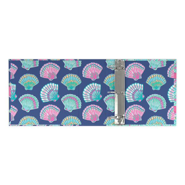 Preppy Sea Shells 3 Ring Binders - Full Wrap - 3" - OPEN INSIDE