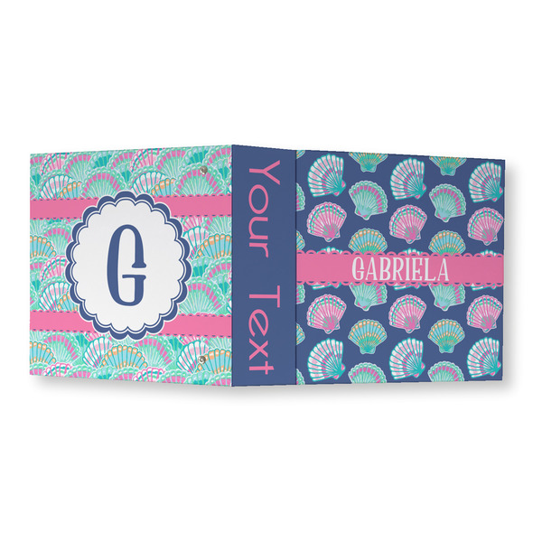 Preppy Sea Shells 3 Ring Binders - Full Wrap - 3" - OPEN OUTSIDE