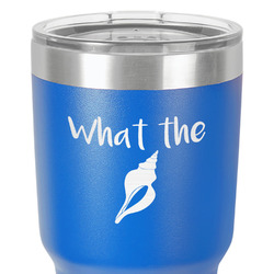 Preppy Sea Shells 30 oz Stainless Steel Tumbler - Royal Blue - Double-Sided (Personalized)