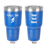 Preppy Sea Shells 30 oz Stainless Steel Tumbler - Royal Blue - Double-Sided (Personalized)