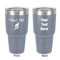 Preppy Sea Shells 30 oz Stainless Steel Ringneck Tumbler - Grey - Double Sided - Front & Back