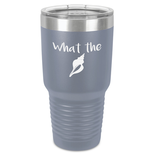 Custom Preppy Sea Shells 30 oz Stainless Steel Tumbler - Grey - Single-Sided (Personalized)