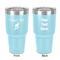 Preppy Sea Shells 30 oz Stainless Steel Ringneck Tumbler - Teal - Double Sided - Front & Back