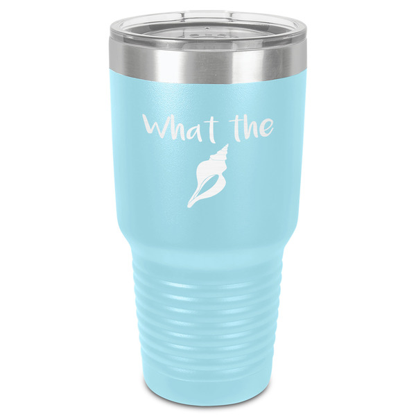 Custom Preppy Sea Shells 30 oz Stainless Steel Tumbler - Teal - Single-Sided (Personalized)