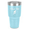 Preppy Sea Shells 30 oz Stainless Steel Ringneck Tumbler - Teal - Front