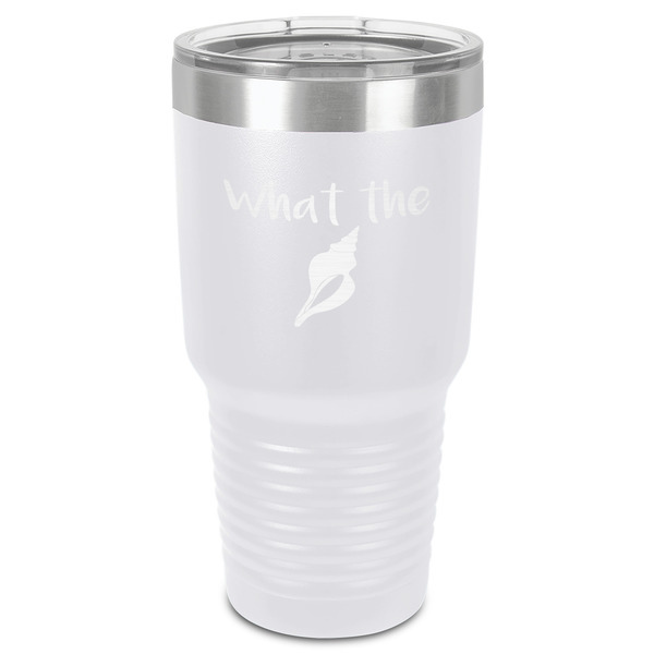 Custom Preppy Sea Shells 30 oz Stainless Steel Tumbler - White - Single-Sided (Personalized)