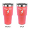Preppy Sea Shells 30 oz Stainless Steel Tumbler - Coral - Double Sided (Personalized)