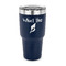 Preppy Sea Shells 30 oz Stainless Steel Ringneck Tumblers - Navy - FRONT