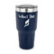 Preppy Sea Shells 30 oz Stainless Steel Tumbler - Navy - Single Sided (Personalized)